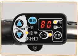 ポイント4:見やすく、操作もカンタン デジタルメーター付メインスイッチ